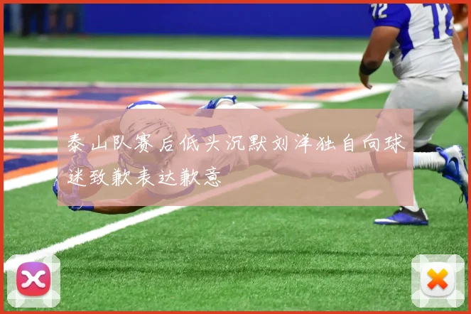 泰山队赛后低头沉默刘洋独自向球迷致歉表达歉意